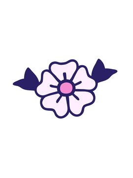 attention grabbing animation of tattoo in traditional style of a flower