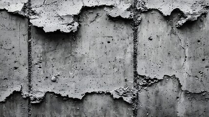 Cracked Concrete Texture: An aged concrete wall, showcasing a detailed pattern of cracks and imperfections, captures the essence of weathered architecture and raw urban landscapes.