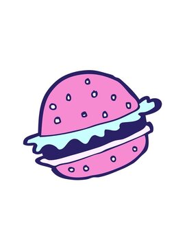 shaking motion animation of cartoon hamburger