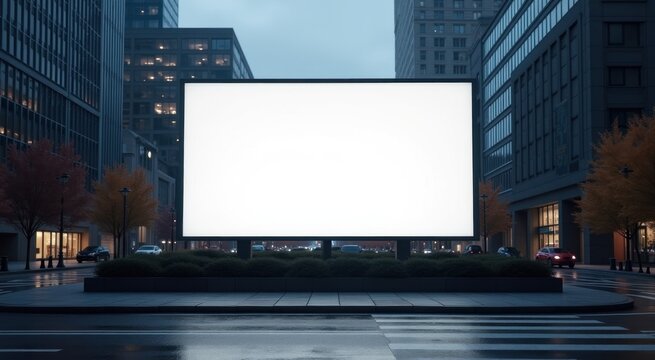 Large billboard on the side of the road mockup