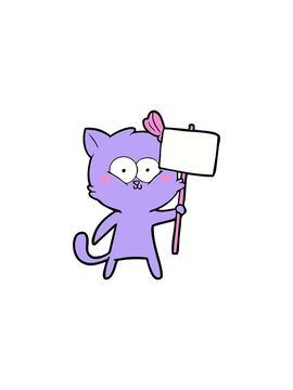 starburst effect animation of cartoon kitten