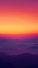 Painted Sky: A breathtaking vista unfolds as the sky is transformed into a vibrant canvas of colors, with layers of fiery orange and rich purple painting the horizon.