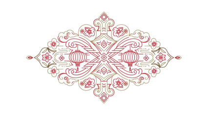 Ornate Floral Pattern Design Element 1.