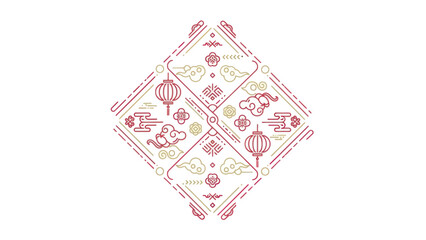 Chinese Mah Page Game Tiles.