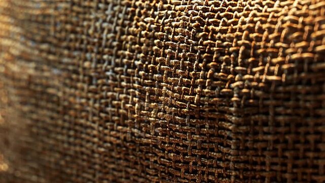 close-up of burlap texture