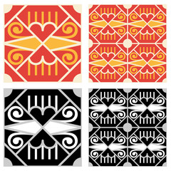 vector abstract folk pattern, simple shape texture, geometric seamless tile