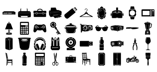 Comprehensive Vector Illustration Set for Various Objects