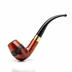 tobacco pipe isolated on white background