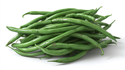 Fototapeta premium Realistic Style Green Beans Fresh Produce Photography