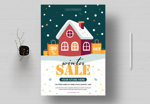 Winter Sale Flyer Template