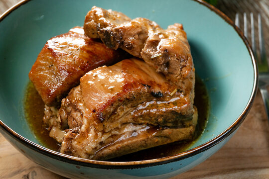 Braised pork ribs.