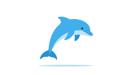 Fototapeta premium A playful blue dolphin leaping out of the water.