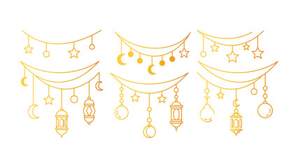 Islamic ramadan lantern garland