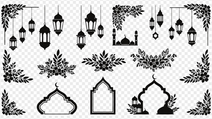 ramadan lanterns and floral designs