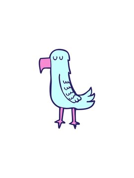 pixelize effect animation of parrot cartoon element