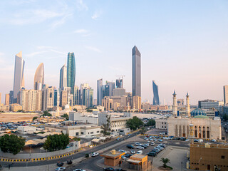 Kuwait City skyline during sunset - Landscape shot