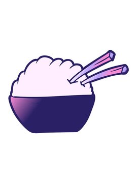 jiggle motion animation of cartoon bowl of rice design