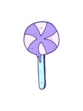 shine light effect animation of lollipop cartoon