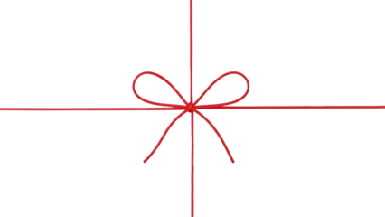 Red bow on white background