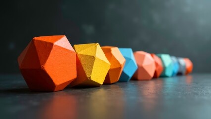 Illustrations of light-effect color blockchain art scenes