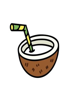 stretching up animation of brazilian cocoloco brazilian cocktail