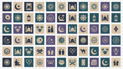 Islamic symbols and icons collection
