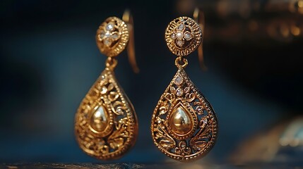 a gold earings 