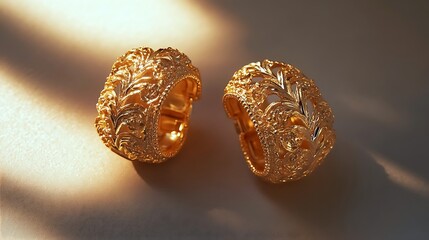 a gold earings 