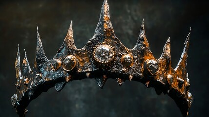 a metal with diamond crown 