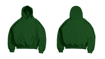 Boxy Hoodie Green Mockup