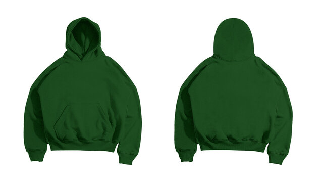 Boxy Hoodie Green Mockup