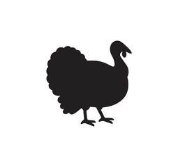 Obraz premium Wild Turkey Black and white vector illustration of a turkey and goose