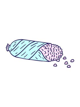 shivering motion animation of hand drawn cartoon doodle of fresh corn on the cob