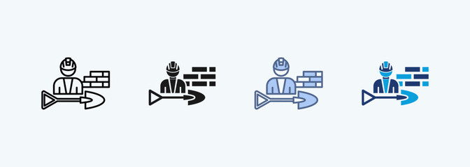 civil engineering multiple  style icon collections 