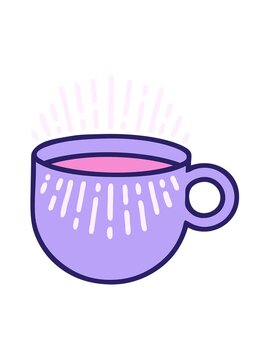 jiggle motion animation of tattoo retro style  image of cup of coffee