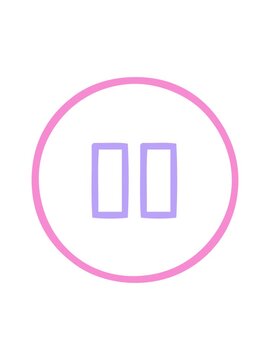 pixelize effect animation of pause symbol