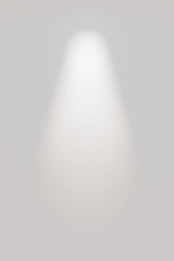 Naklejka premium Template of blurred spotlight shadows on the blank wall. Spotlight with a shadow overlay effect. Interior backdrop mockup. 3d render