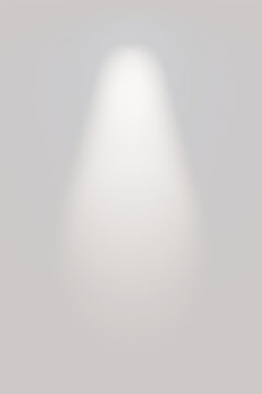 Template of blurred spotlight shadows on the blank wall. Spotlight with a shadow overlay effect. Interior backdrop mockup. 3d render