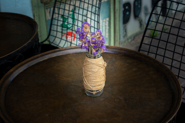 Flower pot with beautiful flowers in it