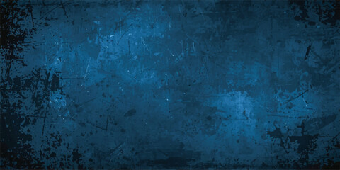 Obraz premium Abstract Dark teal grunge background with rough concrete texture, scratches, and faded paint.seamlessly from deep emerald to muted forest blue. Watercolor or mist, giving a moody, mysterious.