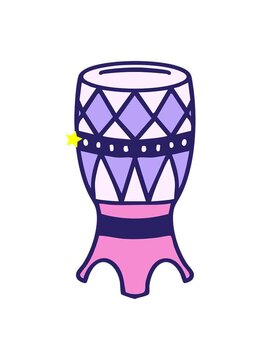 twinkling stars effect animation of brazilian surdo carnival drum