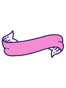 shaking motion animation of tattoo in traditional style of a banner