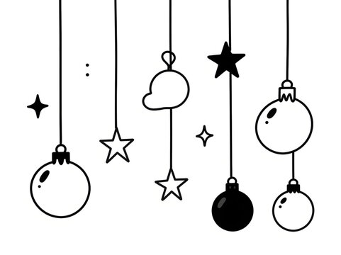 set of christmas balls in merey cristmas decoration 