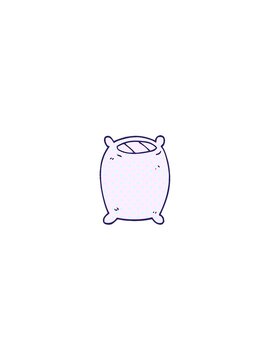 splitting effect animation of cartoon doodle bedtime pillow