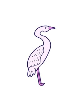 attention grabbing animation of cartoon stork