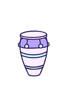 horizontally vibrating animation of traditional brazilian repinique carnival drum