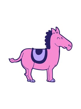 jiggle motion animation of cartoon donkey