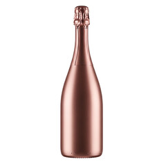 Elegant Rose Gold Champagne Bottle for Celebrations and Special Occasions.