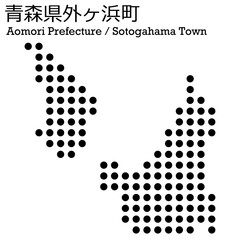 イラスト素材：日本地図　青森県外ヶ浜町ベクターイラストマップ