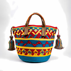 wicker basket isolated on white